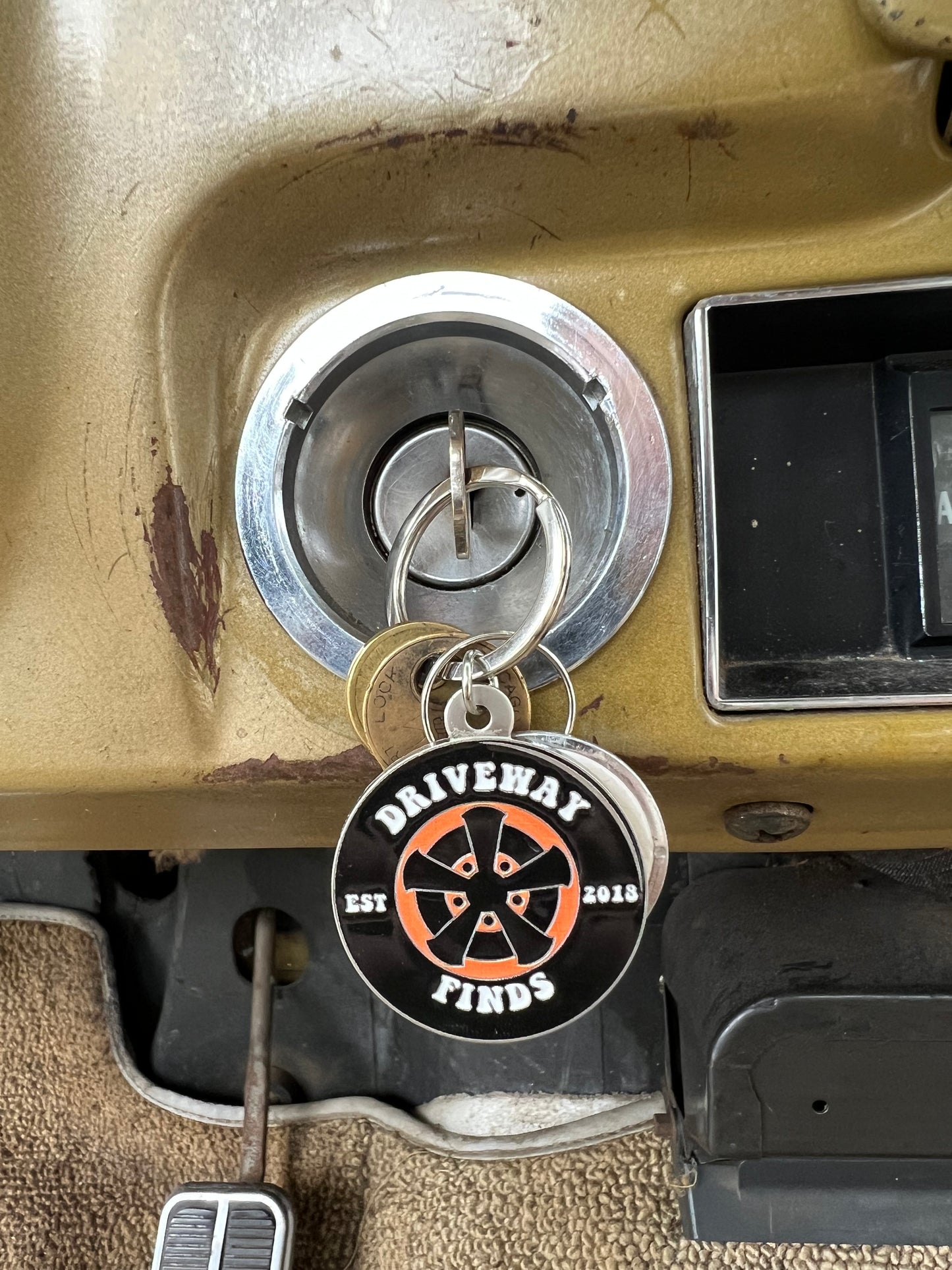 Metal Driveway Finds Keychain