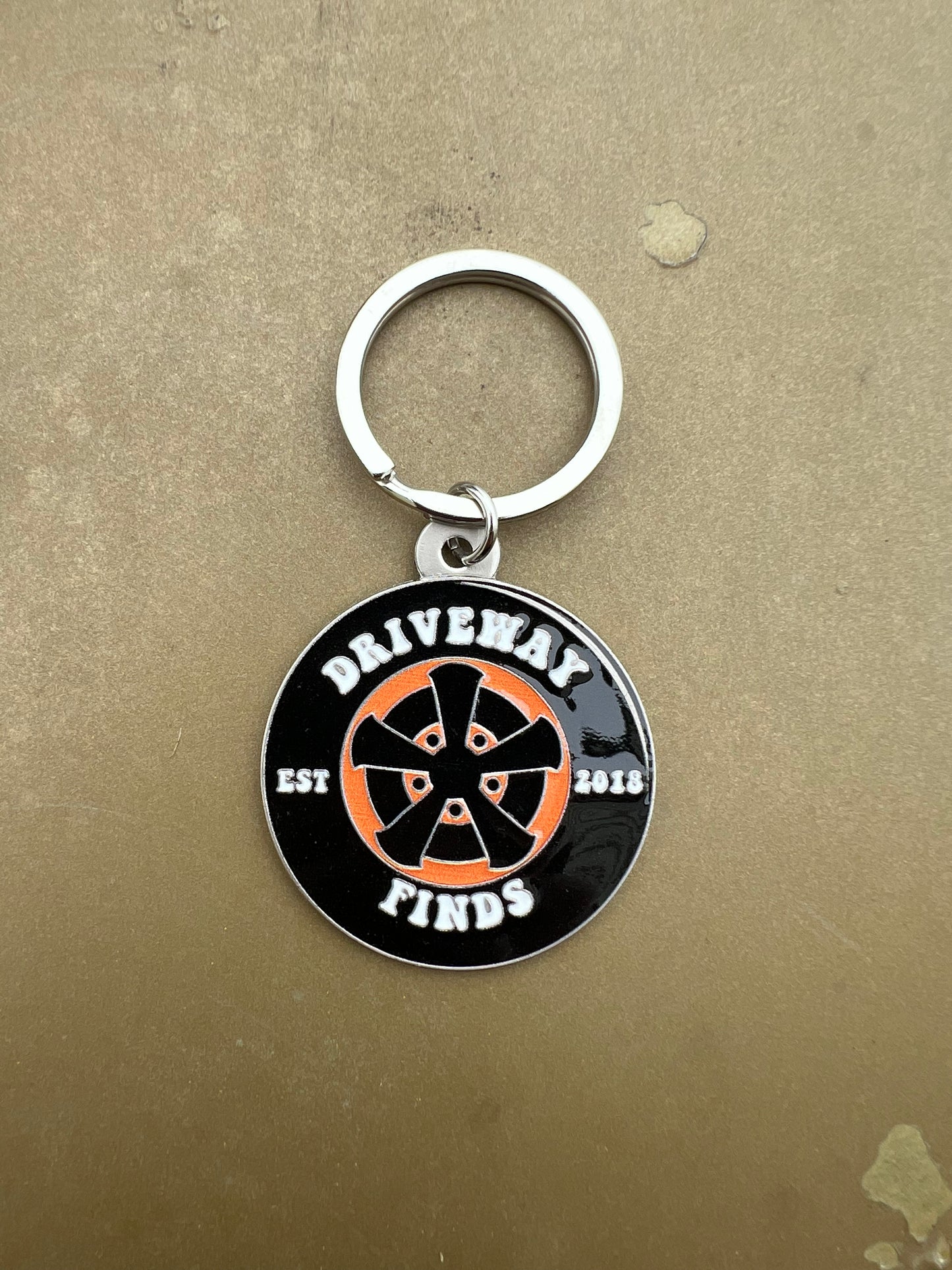 Metal Driveway Finds Keychain