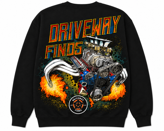 Supercharged American Flag LS Crew Neck