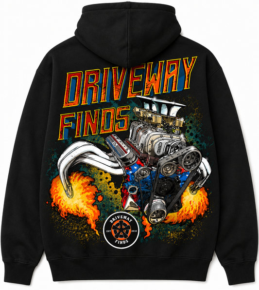 Supercharged American Flag LS Hoodie