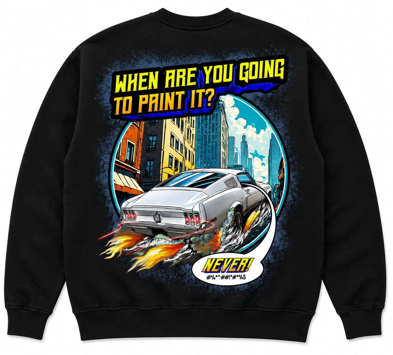 Never Going to Paint it... Ever! Mustang Crew Neck
