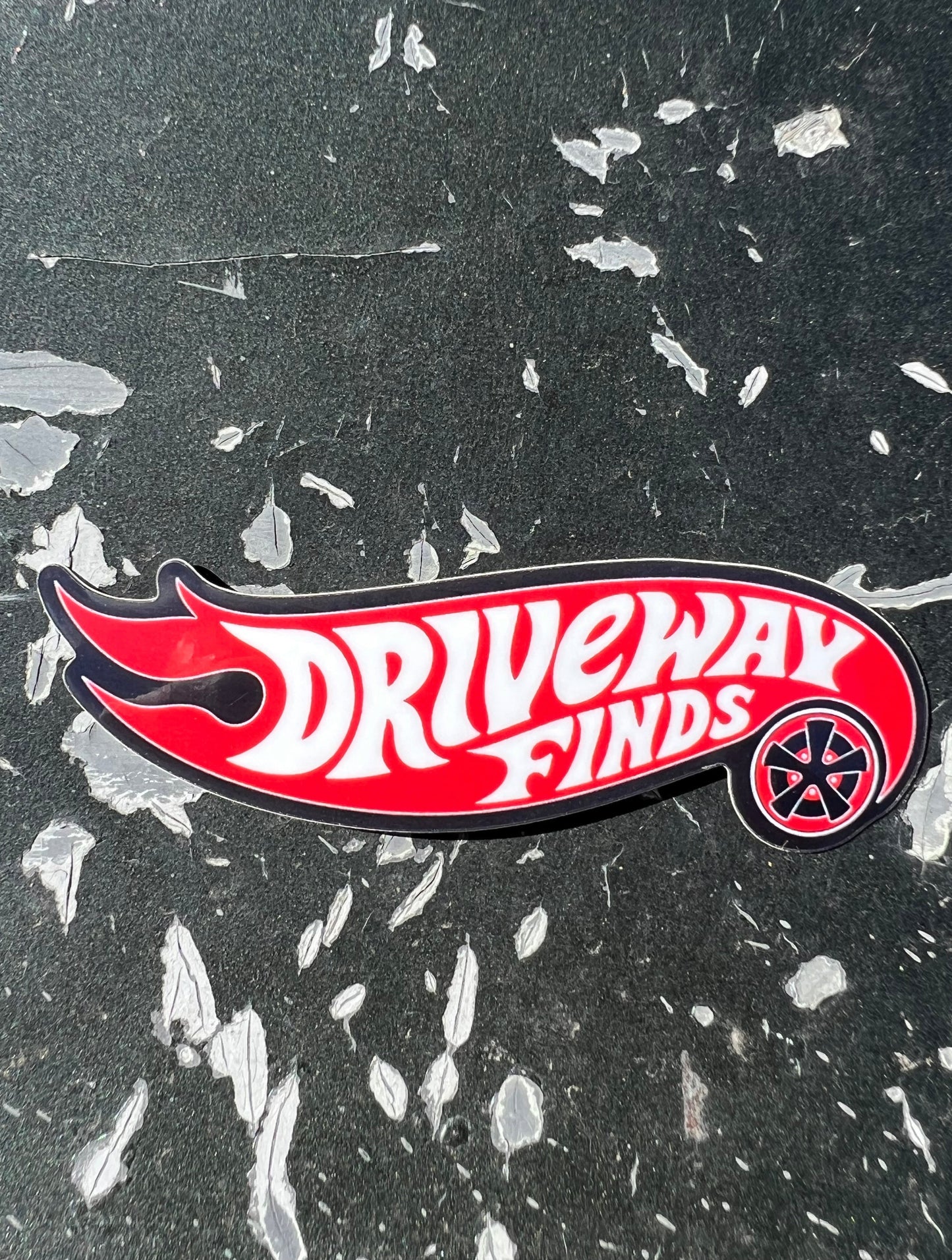 Driveway Finds Flame Sticker